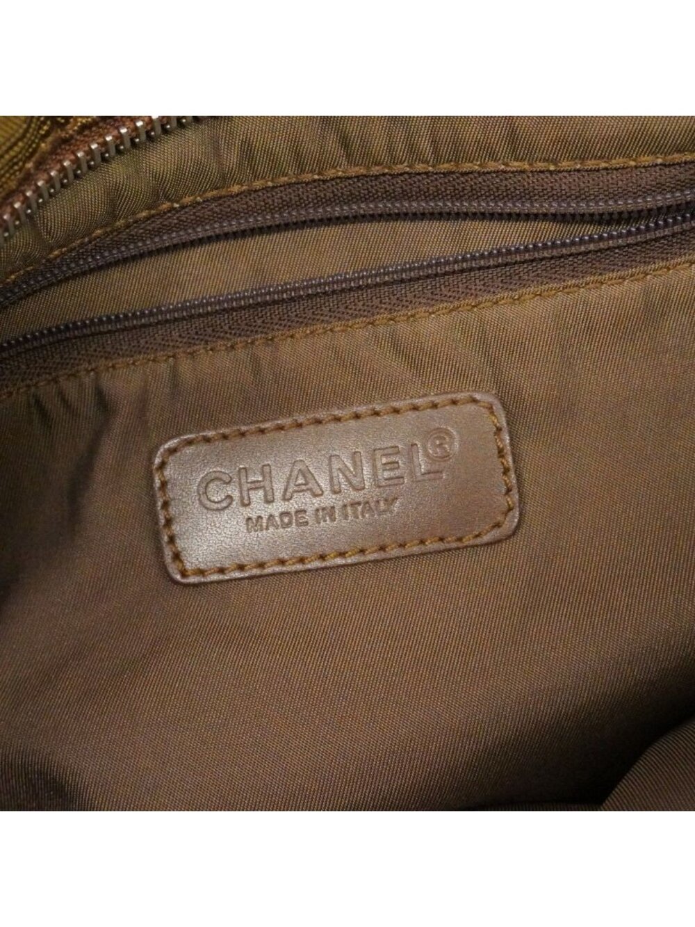 Chanel Tote New Travel Nylon Khaki Silver - Picture 5 of 10